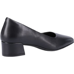) Hush Puppies Alina Court Shoe Leather Women's Black Heels - Black, 3 (Adults'