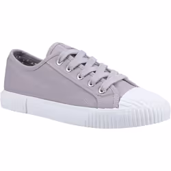 ) Hush Puppies Brooke Canvas Women's Grey Trainers - Grey, 3 (Adults'