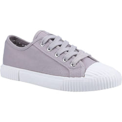 ) Hush Puppies Brooke Canvas Women's Grey Trainers - Grey, 3 (Adults'