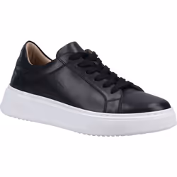 ) Hush Puppies Camille Leather Women's Black Trainers - Black, 3 (Adults'