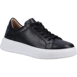 ) Hush Puppies Camille Leather Women's Black Trainers - Black, 3 (Adults'