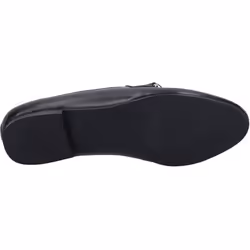 ) Hush Puppies Harper Chain Leather Women's Black Loafers - Black, 3 (Adults'