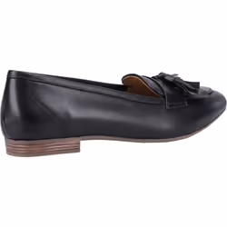 ) Hush Puppies Marissa Tassel Leather Women's Black Loafers - Black, 7 (Adults'