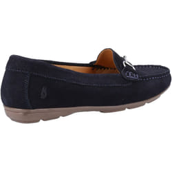 ) Hush Puppies Molly Snaffle Suede Women's Navy Loafers - Blue, 8 (Adults'