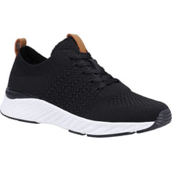 ) Hush Puppies Opal Recycled Polyester (RPET) Knit Women's Black Trainers - Black, 3 (Adults'