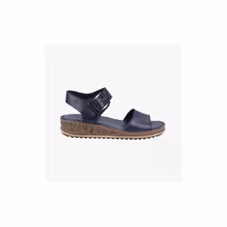 Hush Puppies ELLIE Womens Leather Wedge Sandals Navy - UK 3