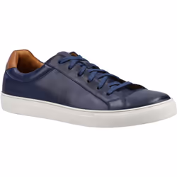 ) Hush Puppies Colton Leather Men's Navy Trainers - Blue, 6 (Adults'