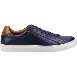 ) Hush Puppies Colton Leather Men's Navy Trainers - Blue, 6 (Adults'