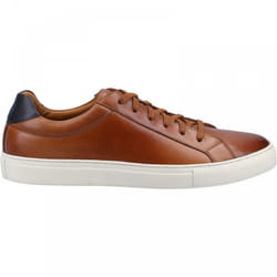) Colton | Tan Leather | Mens Smart Casual Trainer - 7 (Adults'