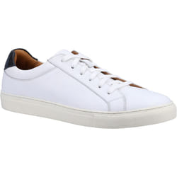 ) Hush Puppies Colton Leather Men's White Trainers - White, 7 (Adults'