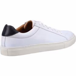 ) Hush Puppies Colton Leather Men's White Trainers - White, 11 (Adults'