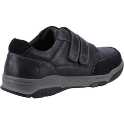 ) Hush Puppies Fabian Double Strap Leather Men's Black Loafers - Black, 11 (Adults'