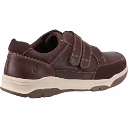 ) Hush Puppies Fabian Double Strap Leather Men's Brown Loafers - Brown, 10 (Adults'