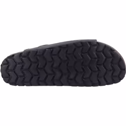 ) Hush Puppies Nash Slider Leather Men's Black Sandals - Black, 9 (Adults'