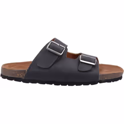 ) Hush Puppies Nash Slider Leather Men's Black Sandals - Black, 11 (Adults'