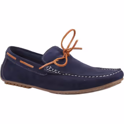 ) Hush Puppies Reuben Suede Men's Navy Boat Shoes - Blue, 10 (Adults'