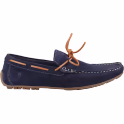 ) Hush Puppies Reuben Suede Men's Navy Boat Shoes - Blue, 10 (Adults'