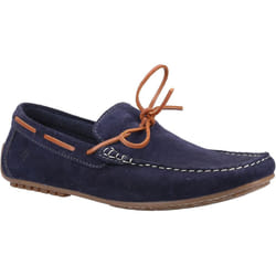 ) Hush Puppies Reuben Suede Men's Navy Boat Shoes - Blue, 11 (Adults'