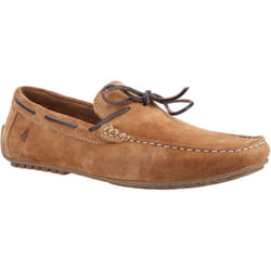 ) Hush Puppies Reuben Suede Men's Tan Boat Shoes - Brown, 9 (Adults'