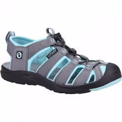 , Grey Turquoise) Marshfield Grey Turquoise Womens Closed-Toe Sandals - 3 (Adults'