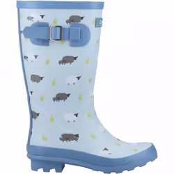 , Sheep) Farmyard Junior Sheep Kids Patterned Wellingtons - 13 (Children's