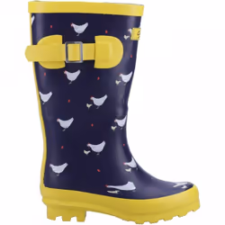, Chick) Farmyard Junior Chick Kids Fun Print Wellies - 13 (Children's