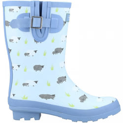 , Sheep) Farmyard Mid Sheep Ladies Mid-Calf Wellingtons - 5 (Adults'