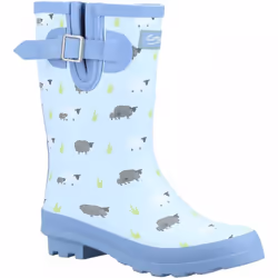 , Sheep) Farmyard Mid Sheep Ladies Mid-Calf Wellingtons - 7 (Adults'