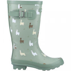 , Alpaca) Farmyard Junior Alpaca Kids Fun Print Wellingtons - 11 (Children's