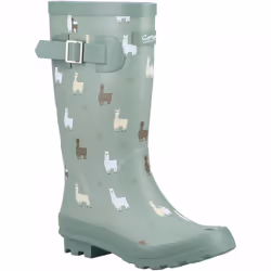 , Alpaca) Farmyard Junior Alpaca Kids Fun Print Wellingtons - 4 (Adults'