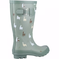 , Alpaca) Farmyard Junior Alpaca Kids Fun Print Wellingtons - 4 (Adults'