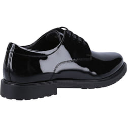) Hush Puppies Verity Slip On Leather Women's Patent Black Brogues Shoes - Black, 7 (Adults'