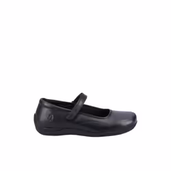 Hush Puppies ARIA Girls Leather School Shoes Black - UK 3.5, Black