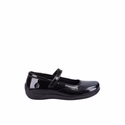 Hush Puppies ARIA Girls School Shoes Black Patent - UK 10, Black