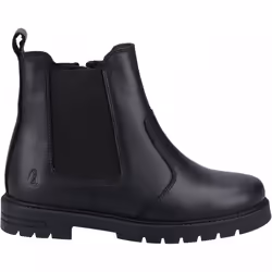 , Black) Laura SNR Black Girls Slip On School Shoes - 5 (Adults'