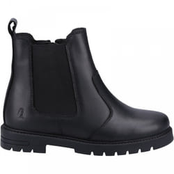 , Black) Laura SNR Black Girls Slip On School Shoes - 7 (Adults'