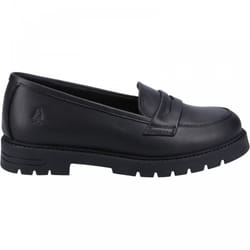 , Black) Hazel Loafer SNR Black Girls Slip On School Shoes - 3 (Adults'