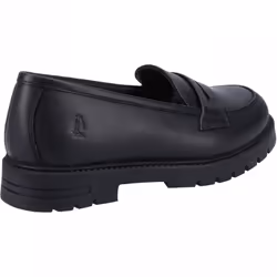 , Black) Hazel Loafer SNR Black Girls Slip On School Shoes - 4 (Adults'
