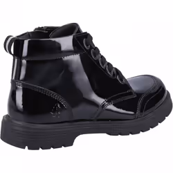 , Black) Jolie Patent SNR Black Girls Lace Up School Shoes - 8 (Adults'