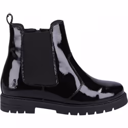 , Black) Laura Patent SNR Black Girls Slip On School Shoes - 7 (Adults'