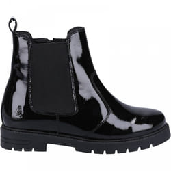 , Black) Laura Patent SNR Black Girls Slip On School Shoes - 7 (Adults'