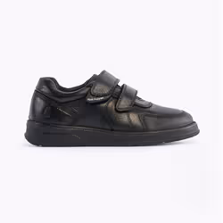 Hush Puppies RYAN Boys Leather School Shoes Black - UK 5, Black