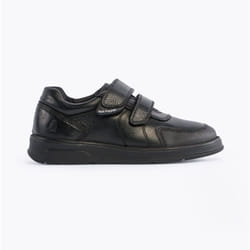 Hush Puppies RYAN Boys Leather School Shoes Black - UK 6, Black