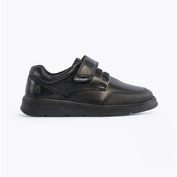 Hush Puppies ROWAN Boys Leather School Shoes Black - UK 10, Black