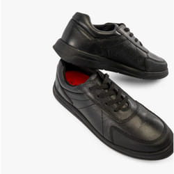 Hush Puppies ROBERT SNR Boys Shoes Black - UK 4, Black
