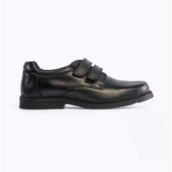 Hush Puppies LOGAN SNR Boys Shoes Black - UK 3, Black