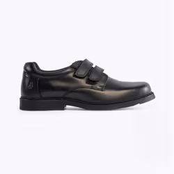 Hush Puppies LOGAN SNR Boys Shoes Black - UK 5, Black