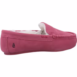 ) Hush Puppies Annie Mocassin Suede Women's Pink Slippers - Pink, 3 (Adults'