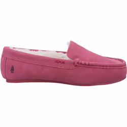 ) Hush Puppies Annie Mocassin Suede Women's Pink Slippers - Pink, 8 (Adults'