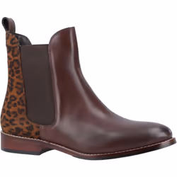 ) Hush Puppies Colette Suede Women's Leopard Boots - Brown, 5 (Adults'